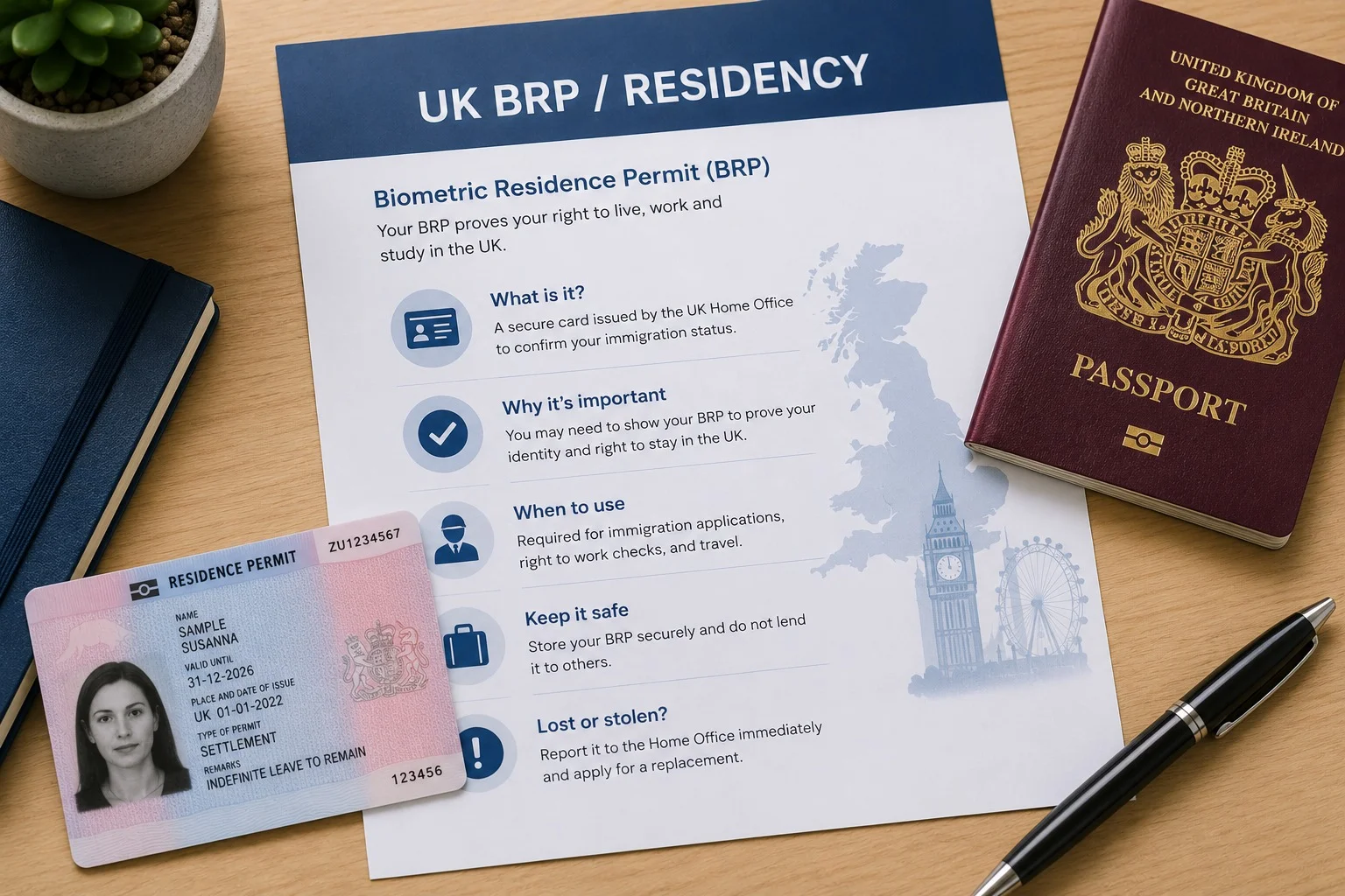 UK BRP / Residency Proof